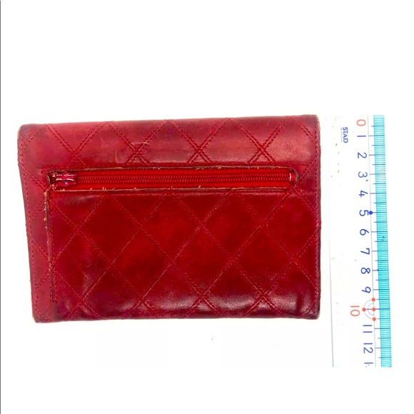 Chanel Lambskin Deep Red Wallet, dust bag and box - Picture 7 of 10